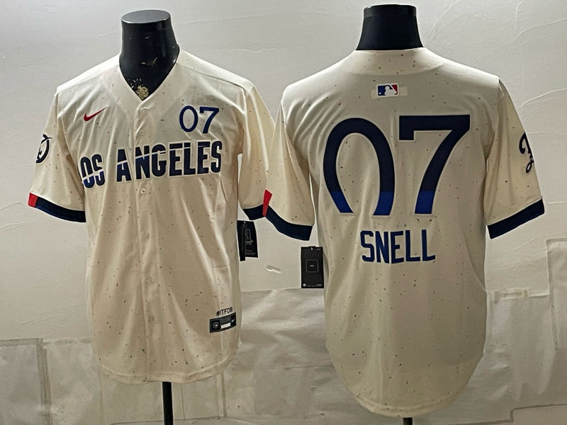 men Los Angeles Dodgers #7 Snell cream Game 2026 Nike MLB Jersey 0822001->pittsburgh steelers->NFL Jersey
